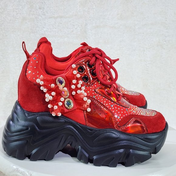 Anthony Wang 02RB Platform Sneaker Wedges - Picture 5 of 12